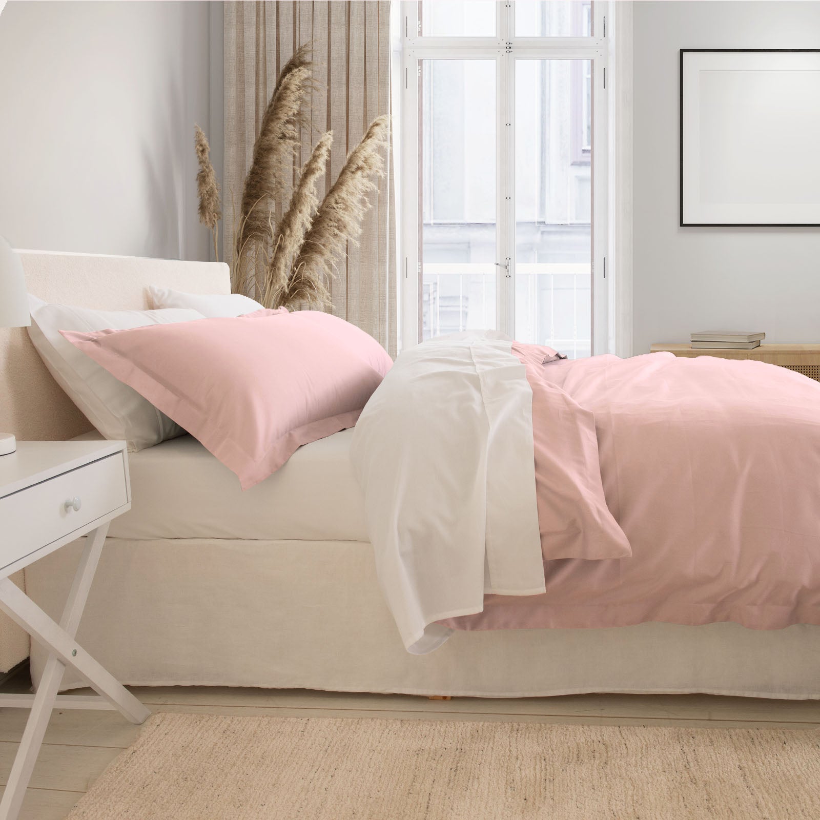 Royal Comfort - Balmain 1000TC Bamboo cotton Quilt Cover Sets (King) - Blush-1951134824811073538