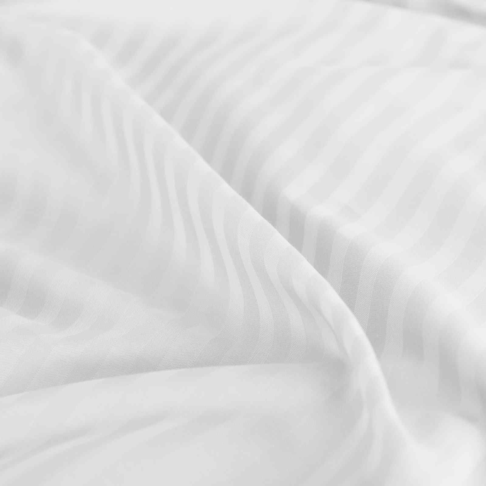 Royal Comfort 1200 Thread count Damask Stripe Cotton Blend sheet sets King White-1951134867056103427