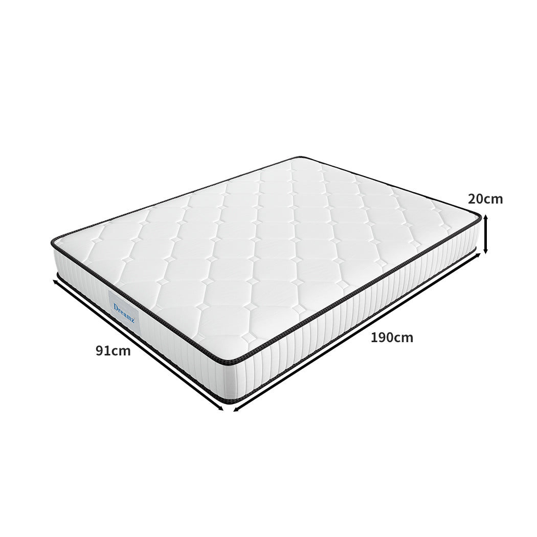 Dreamz Spring Mattress Bed Pocket Tight Single-1954802849212928002