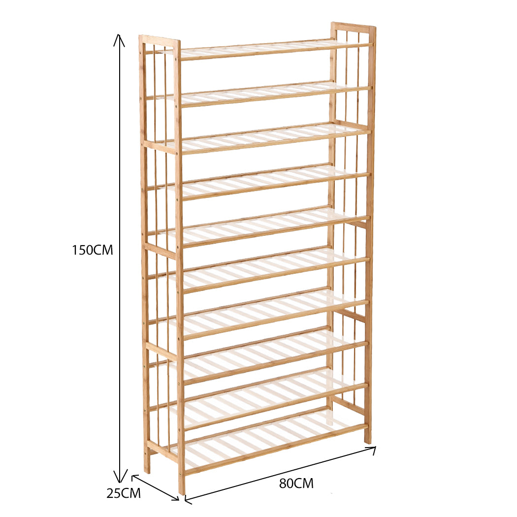 Levede Bamboo Shoe Rack Storage Wooden-1954802689896484866