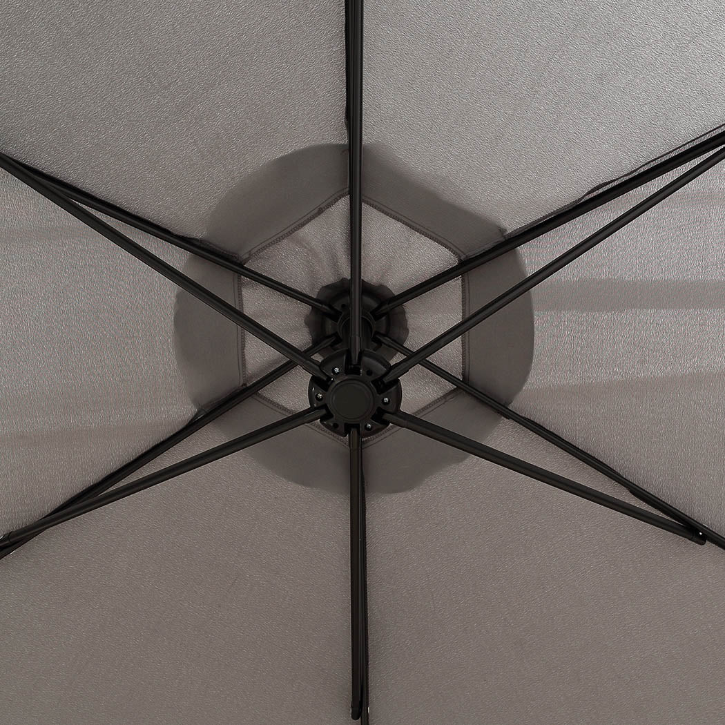Mountview 3M Cantilever Umbrella Outdoor Grey Without Base-1954802877381873669