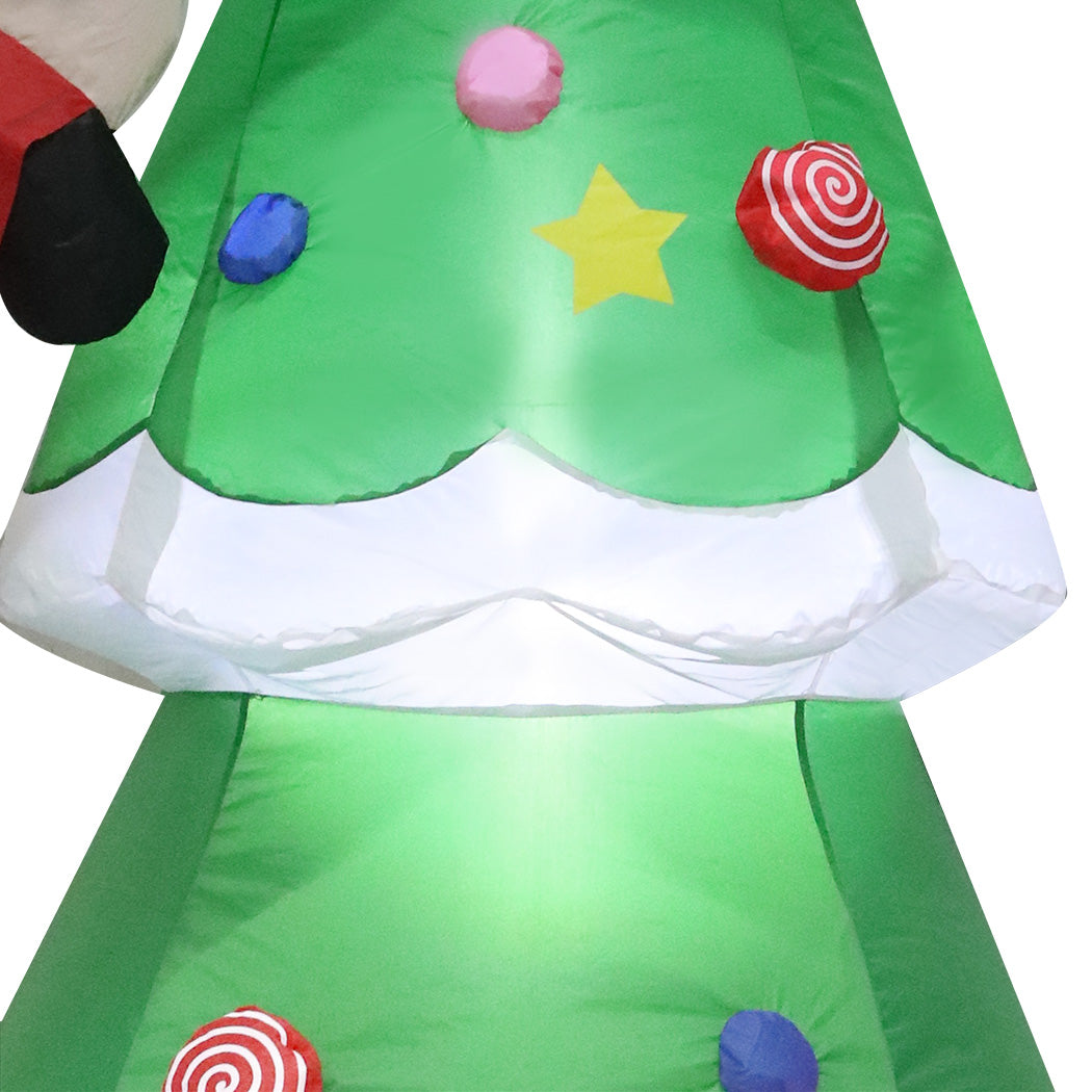 Santaco Inflatable Christmas 2.4M Xmas Tree Santa Claus-1952534170358124549