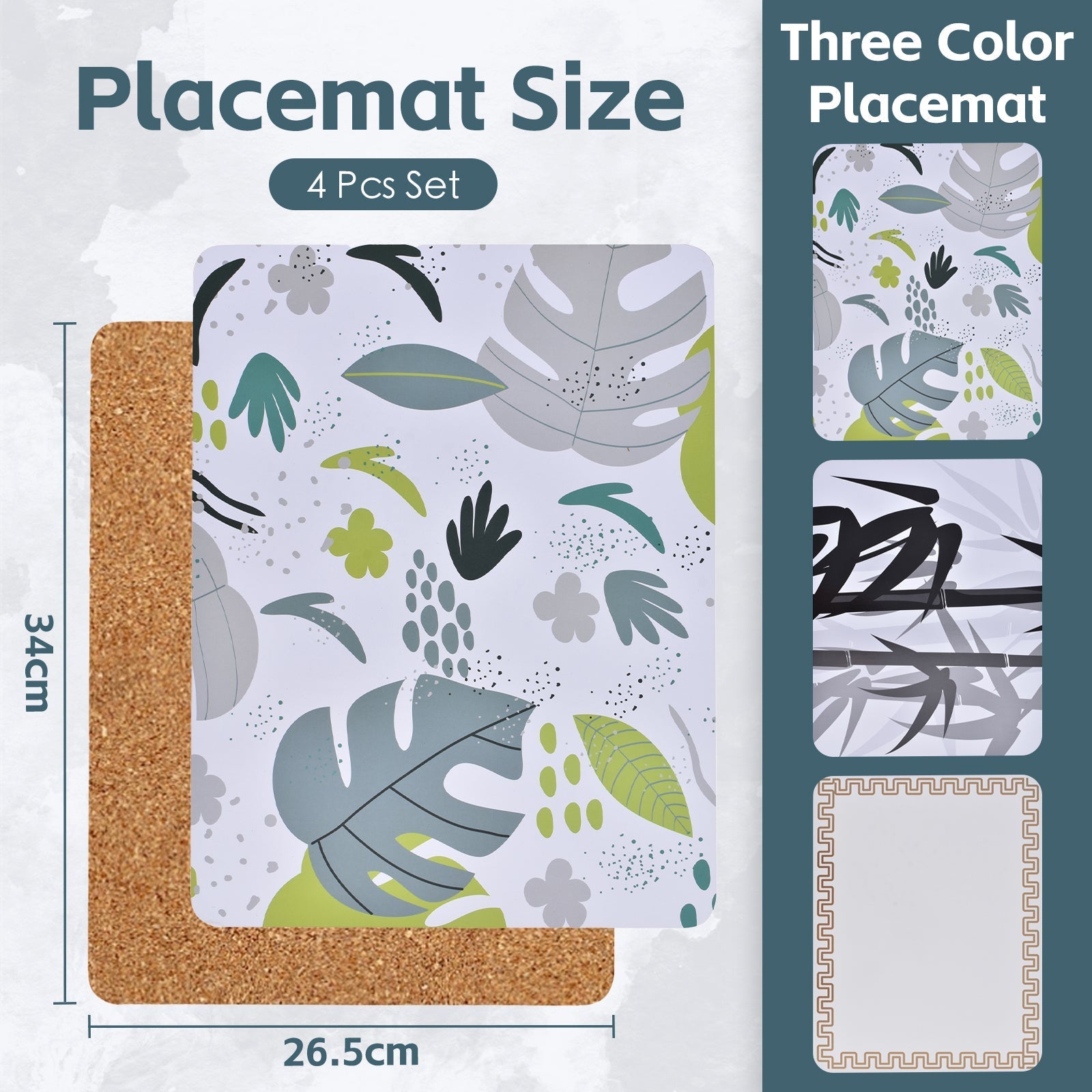 4 Pcs Clevinger Md Placemats Monstera - 08