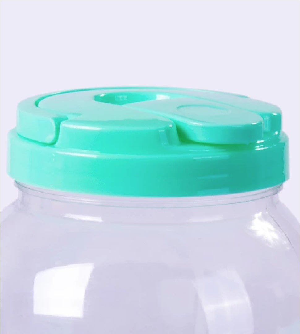 5 Pcs 38L Leakproof Beverage Dispenser With 4 Cups Blue - 03