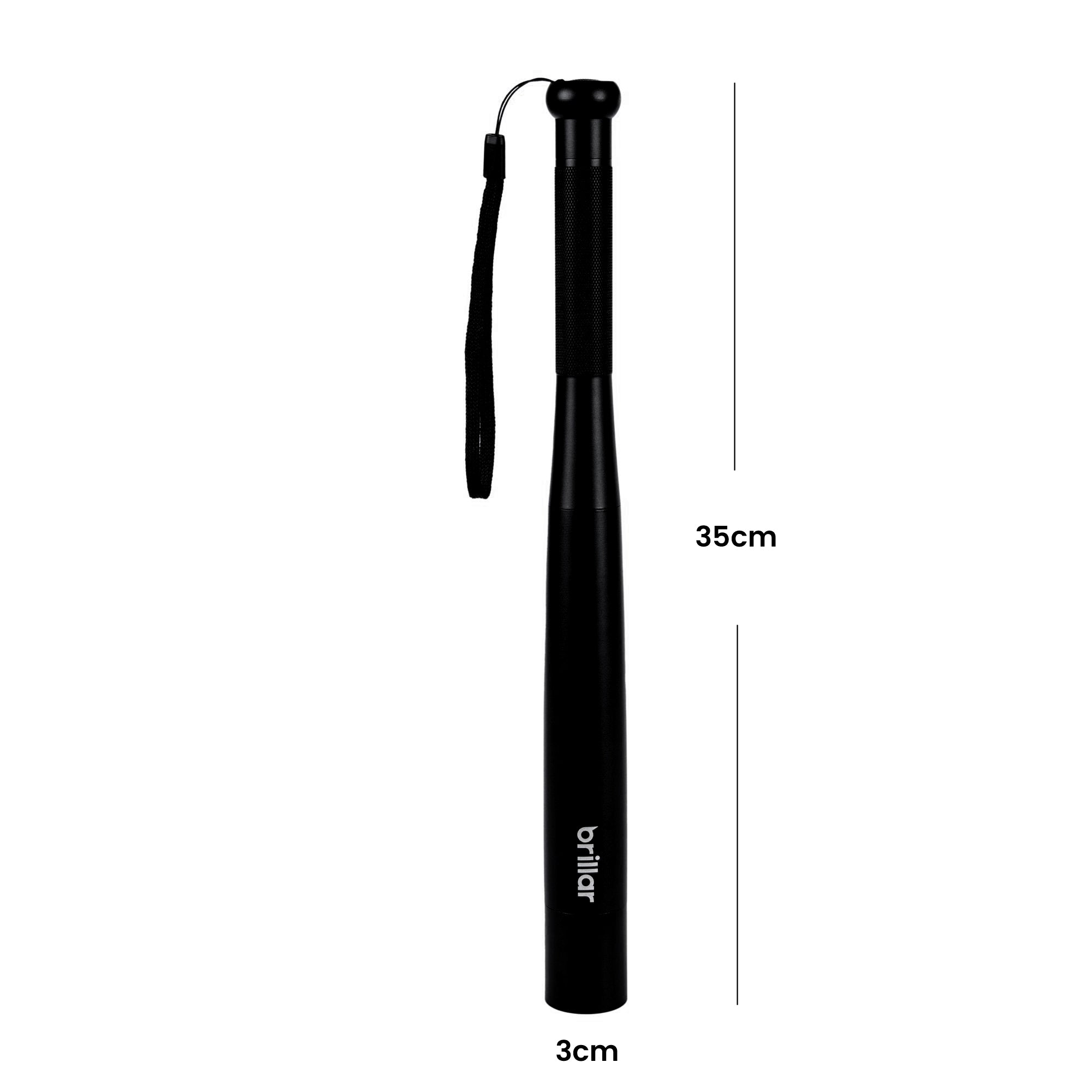 Brillar Aluminium Long Torch Black - 07