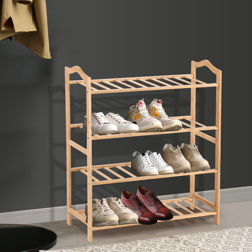 Levede Bamboo Shoe Rack Storage Wooden-1954802688059379719
