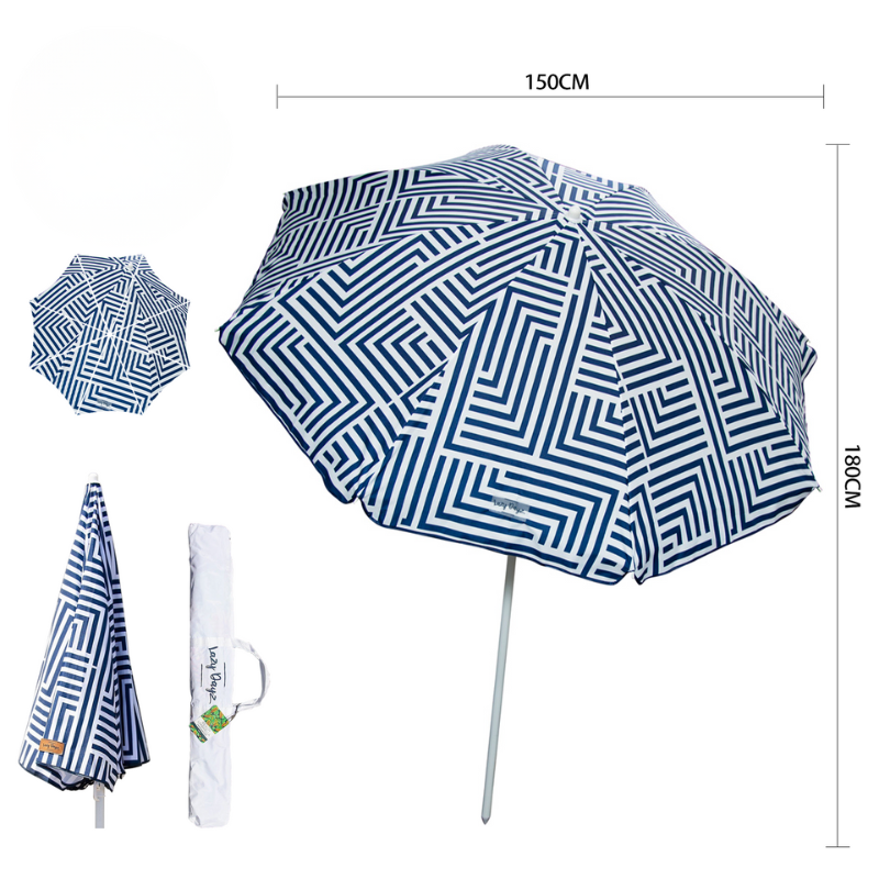 1.8m Tiltable Beach Umbrella with Carry Bag - Makena