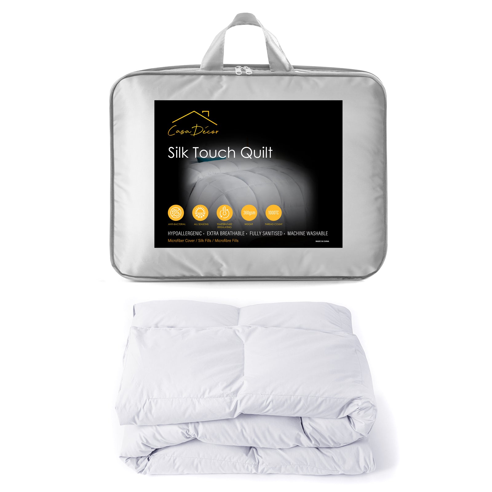 Casa Decor 360GSM Silk Touch Quilt - Single-1951134841101750275