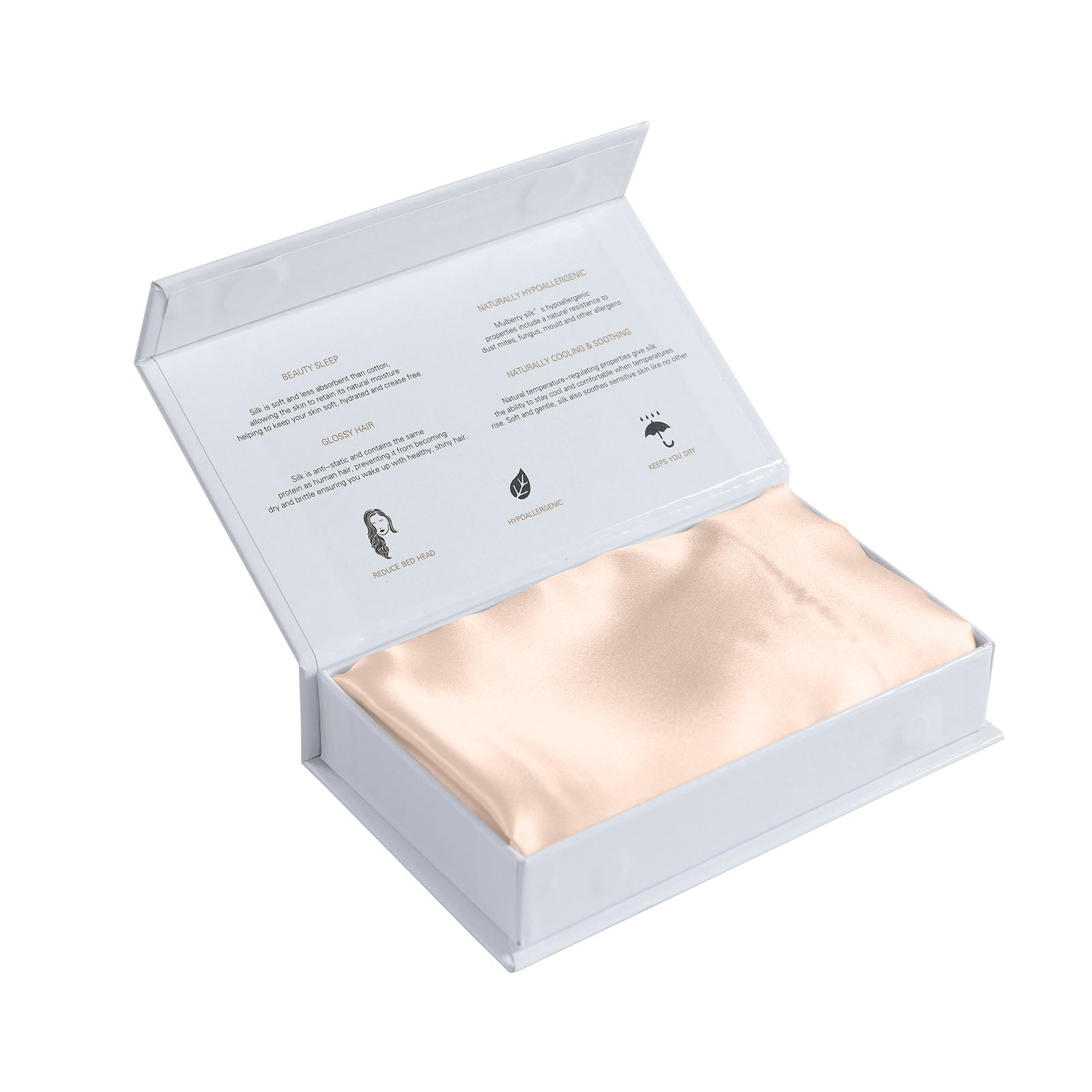 Pure Silk Pillow Case by Royal Comfort (Single Pack) - Champagne Pink-1951134815461969925