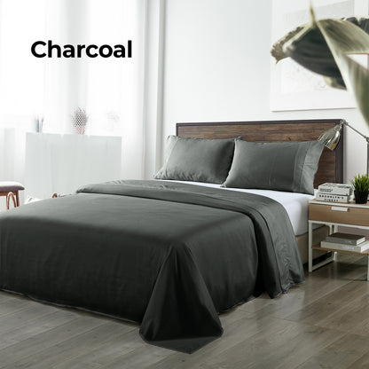 Royal Comfort Bamboo Blended Sheet &amp; Pillowcases Set 1000TC Ultra Soft Bedding-1951134908202225668