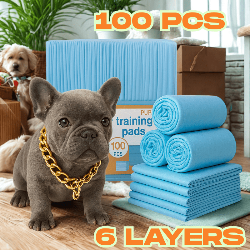 100 Pcs Dog Absorbent Training Pad 6 Layers 60 x 60 cm