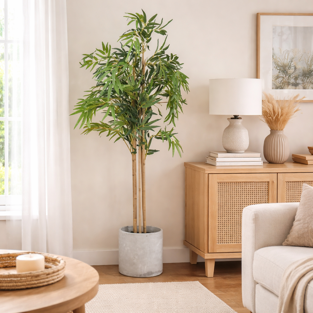 120cm Faux Artificial Home Decor Potted Bamboo Plant