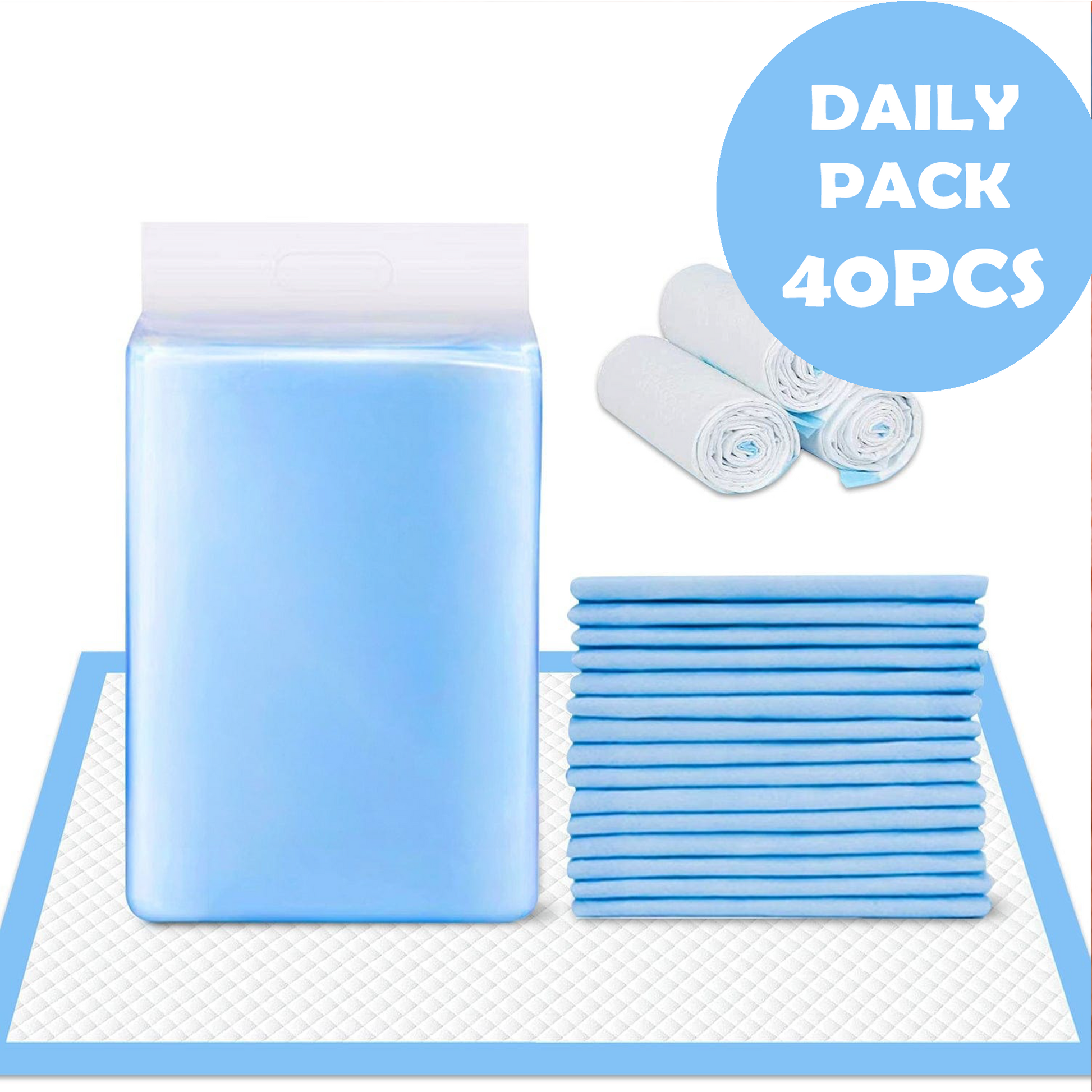 40 Pcs Adult Disposable Bed Underpads 60 X 90Cm - 01