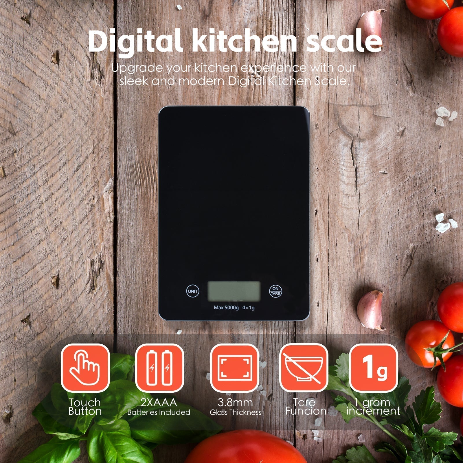 5 Kg Digital Glass Kitchen Scale - 01