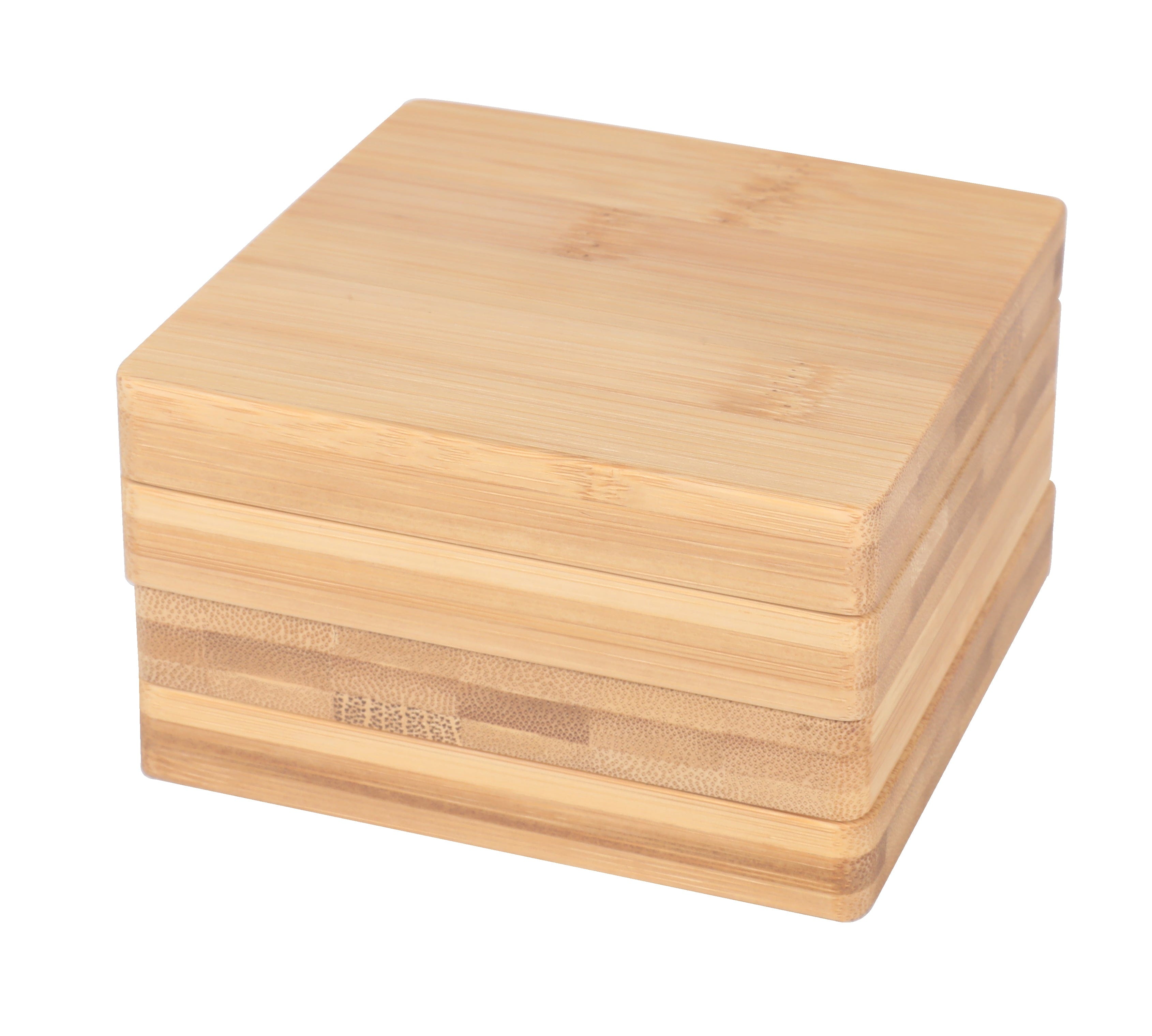 4 Pcs Bamboo Unique Drink Coasters - 03