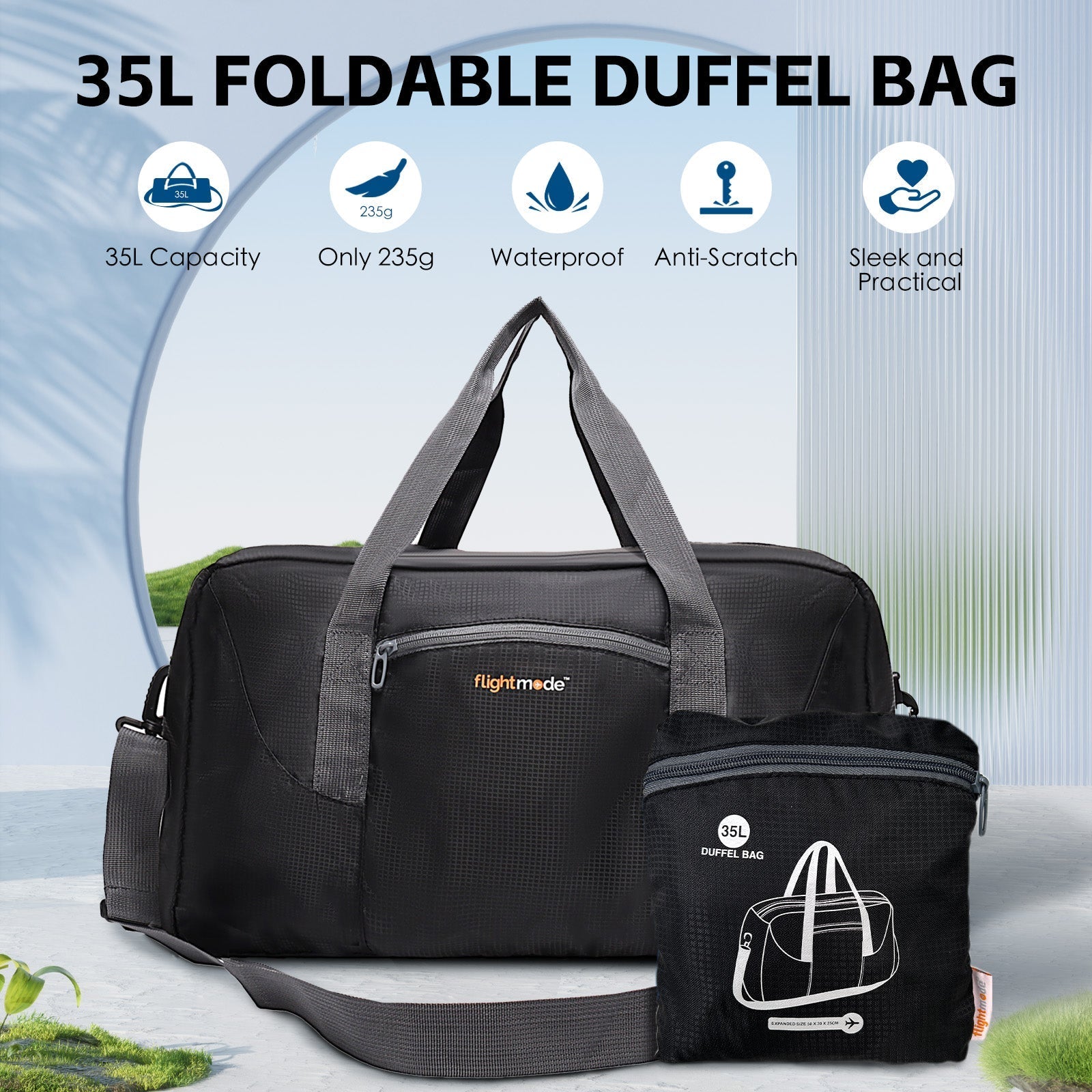 35L Foldable Lightweight Duffel Travel Bag - 08