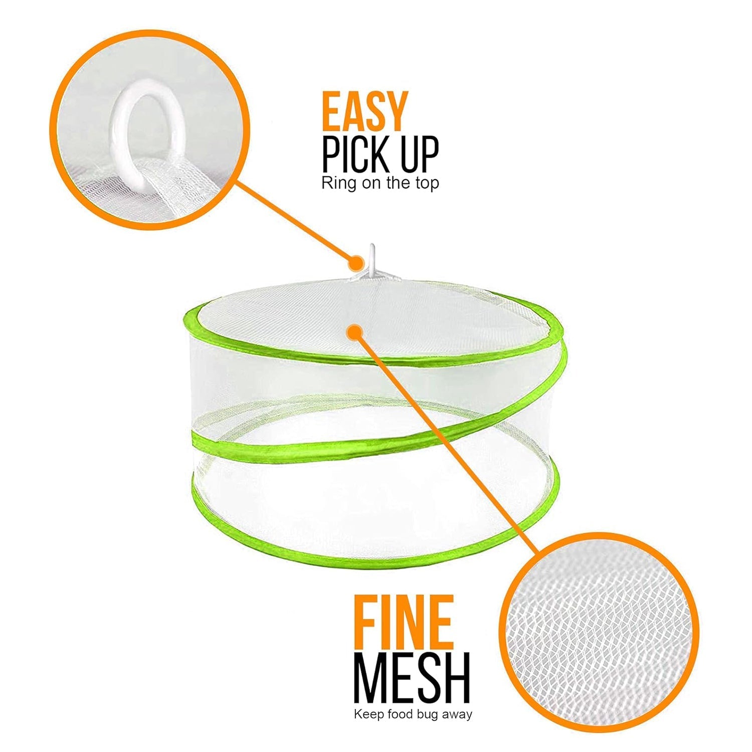 3 Pcs Pop Up Food Covers Mesh Fly Protection Picnic Cover - 04