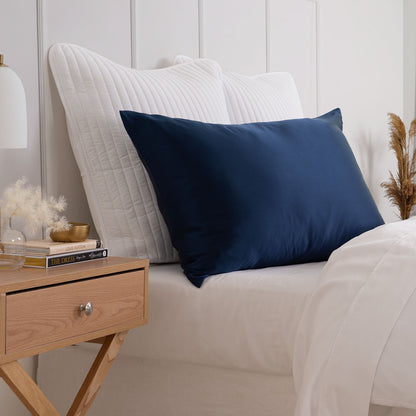 Pure Silk Pillow Case by Royal Comfort-Navy-1951134814337896449