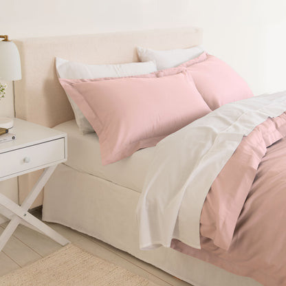 Royal Comfort - Balmain 1000TC Bamboo cotton Quilt Cover Sets (King) - Blush-1951134824811073537