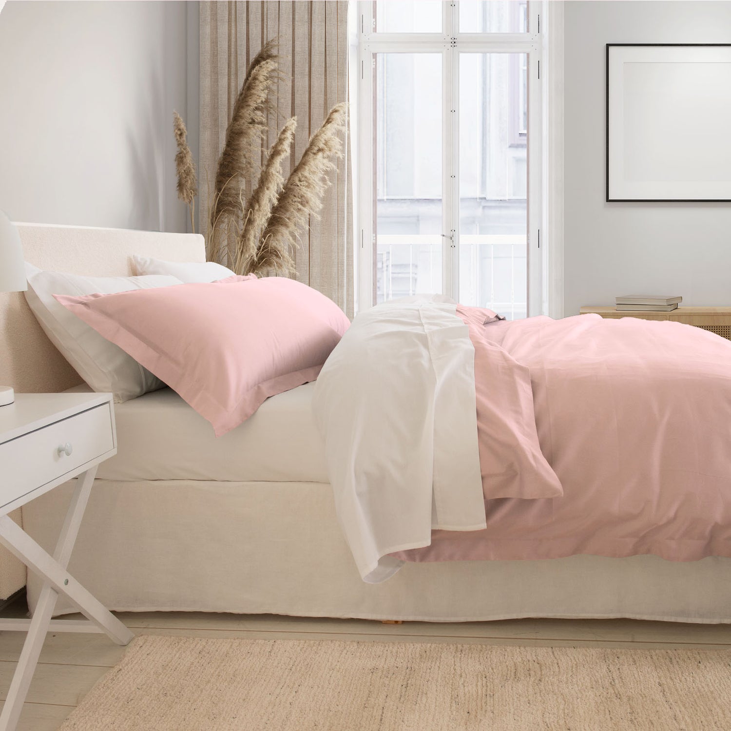 Royal Comfort - Balmain 1000TC Bamboo cotton Quilt Cover Sets (King) - Blush-1951134824811073538