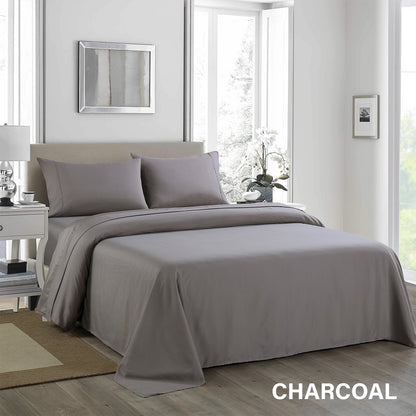 Royal Comfort 1200TC Ultrasoft 4 Piece Sheet Set - Queen - Charcoal-1951134857841217541