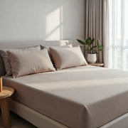 Royal Comfort 1500TC Cotton Rich Fitted sheet 3 PC Set Double-Stone-1951134869606240257