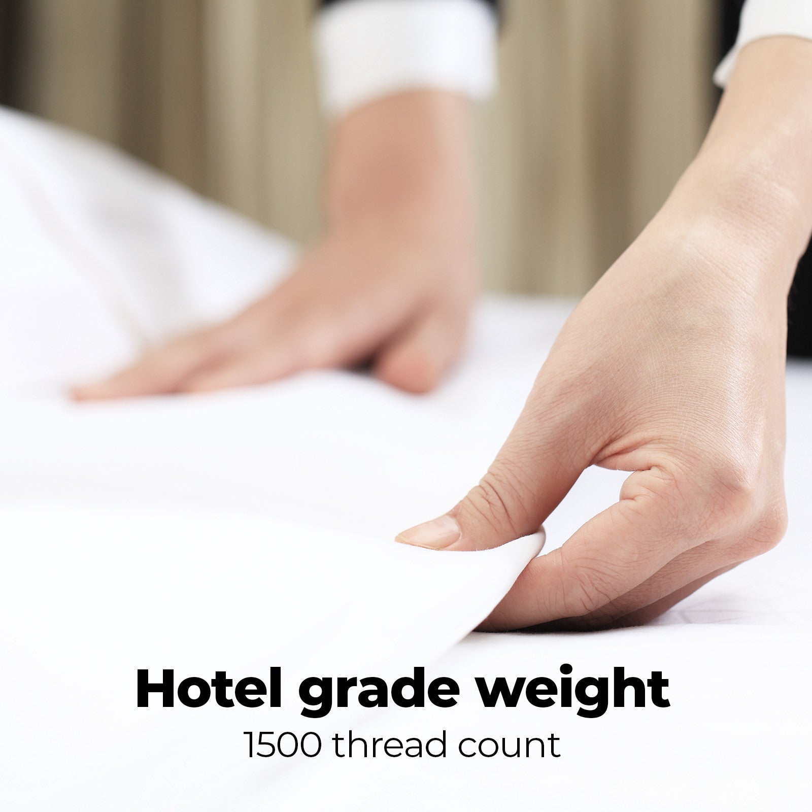 Royal Comfort 1500TC Cotton Rich Fitted sheet 3 PC Set Double-Stone-1951134869606240261