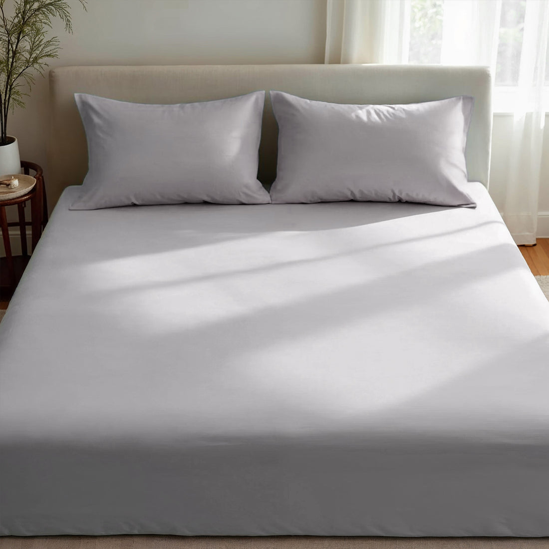 Royal Comfort 1500TC Cotton Rich Fitted sheet 3 PC Set Double-Indigo-1951134869878870018