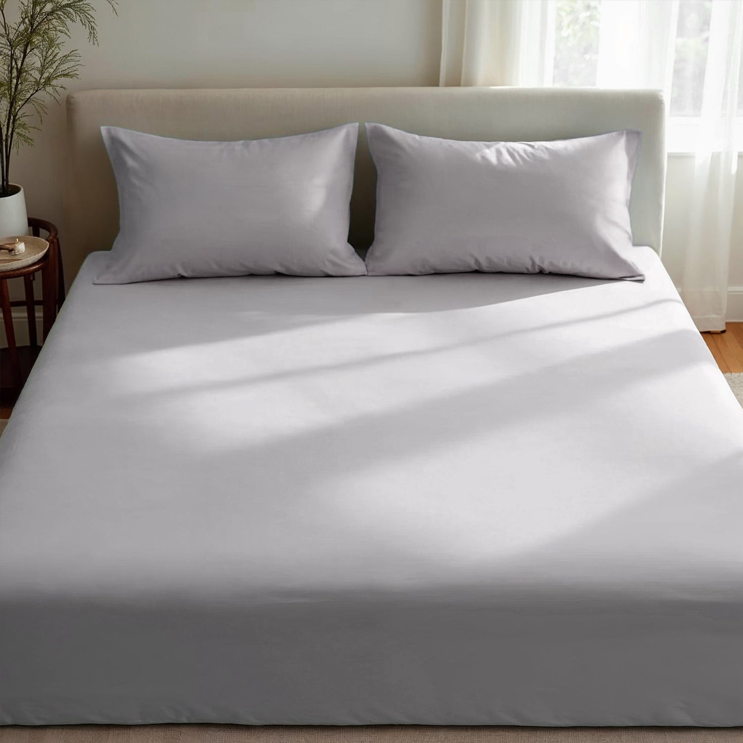 Royal Comfort 1500TC Cotton Rich Fitted sheet 3 PC Set Double-Indigo-1951134869878870018