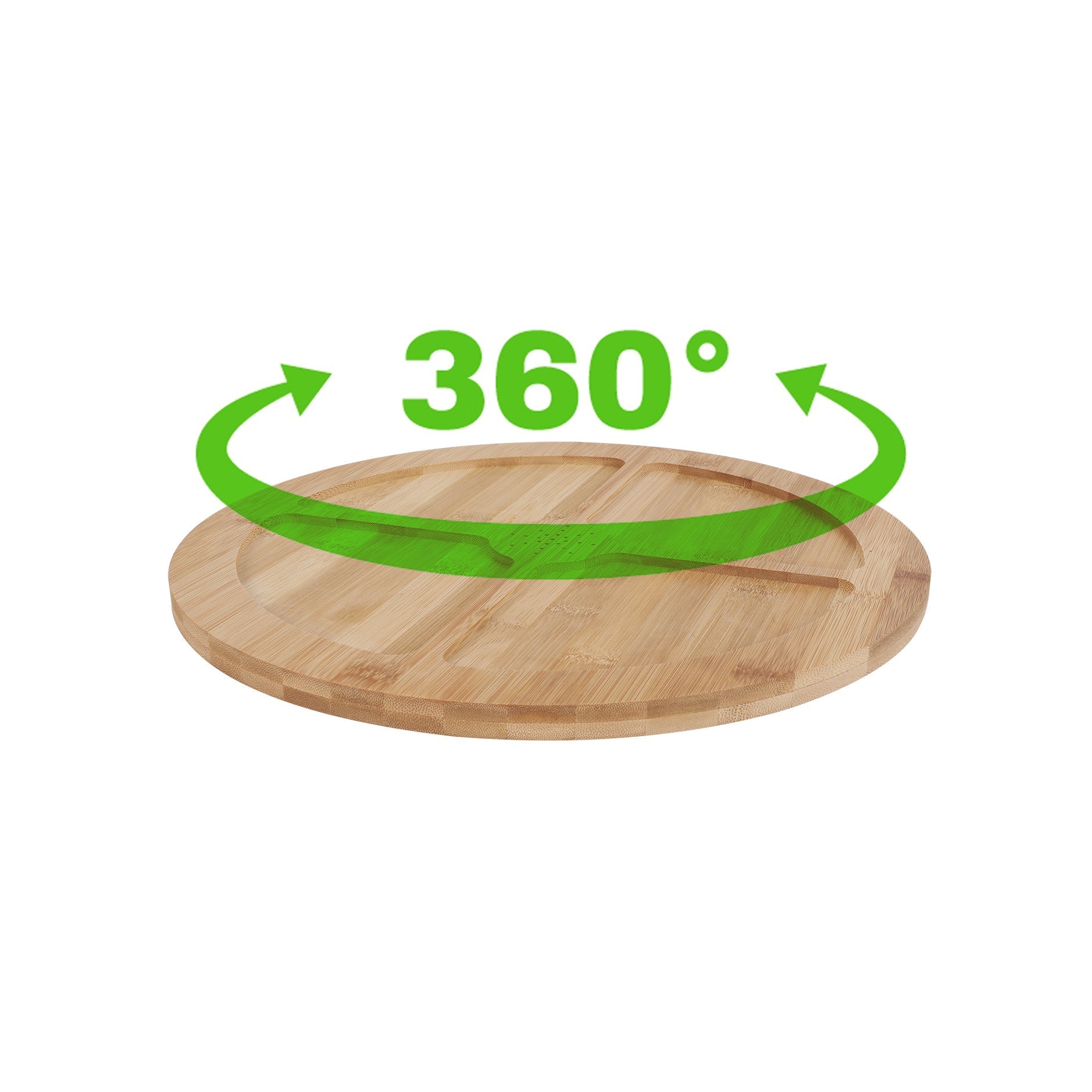 Bamboo Lazy Susan Turntable - 01