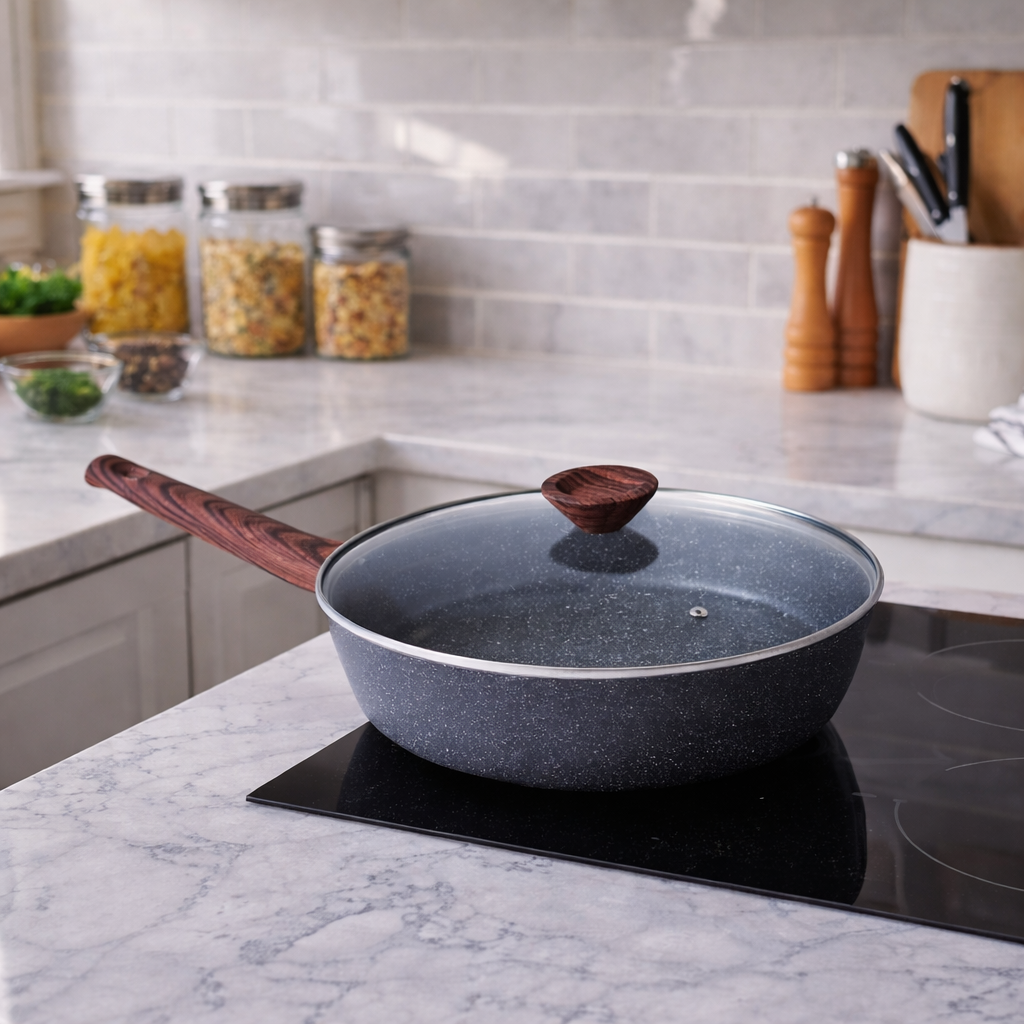 28cm PFOA Free Non-Stick Saute Pan with Lid