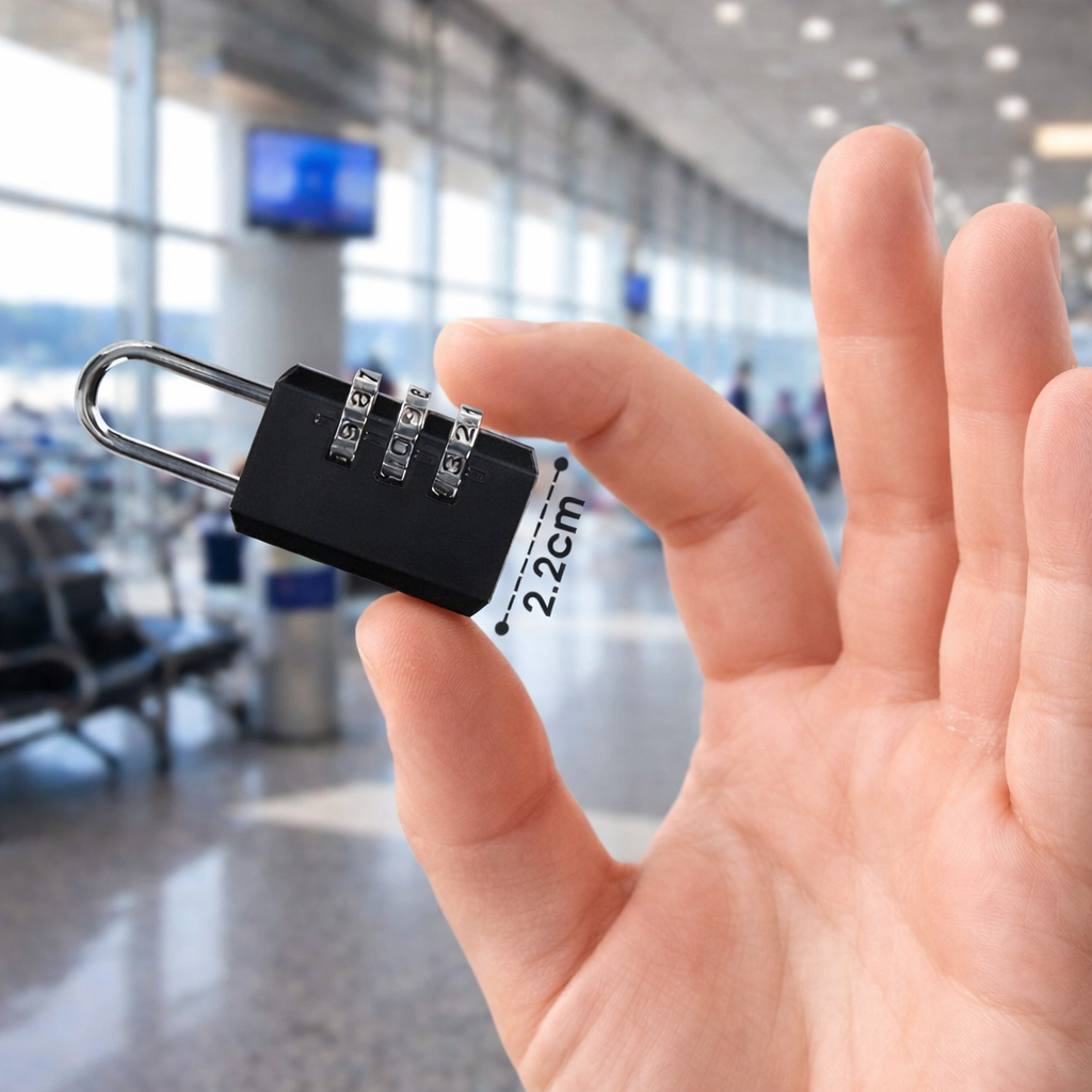 2 Pcs Combination 3 Dial Mini Padlocks - Black