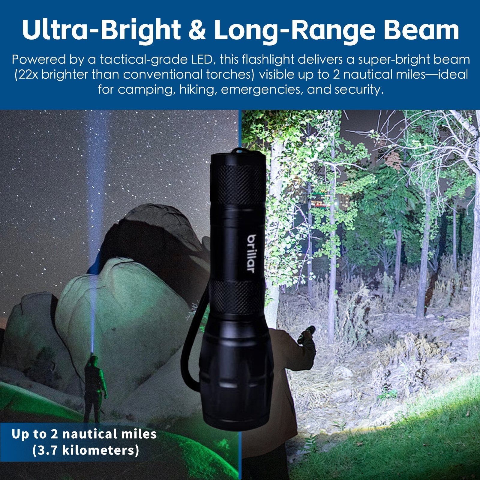 Aluminium 5 Mode Tactical Led Flashlight - 02