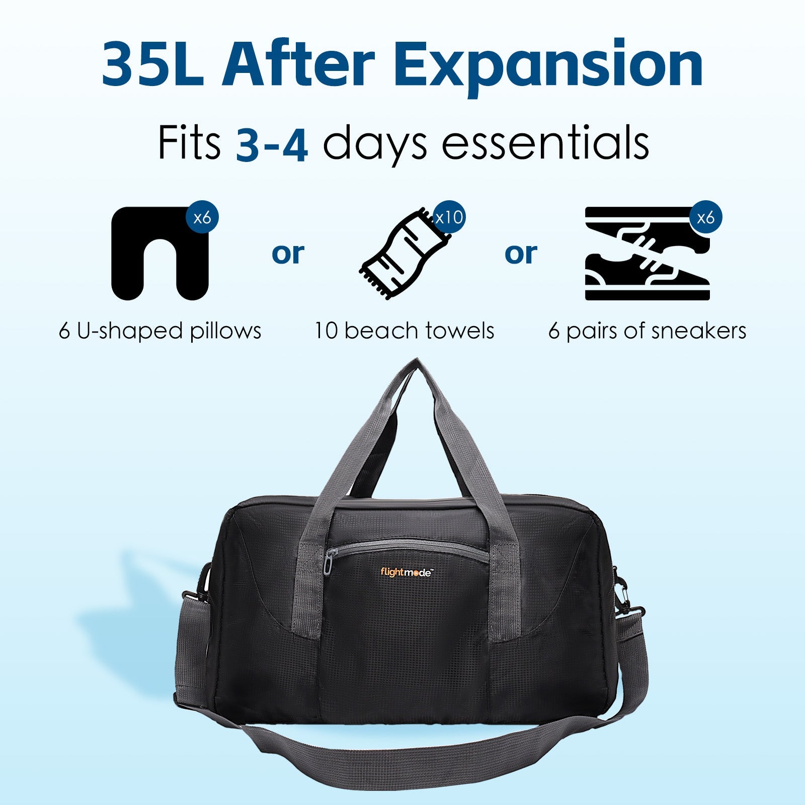 35L Foldable Lightweight Duffel Travel Bag - 09