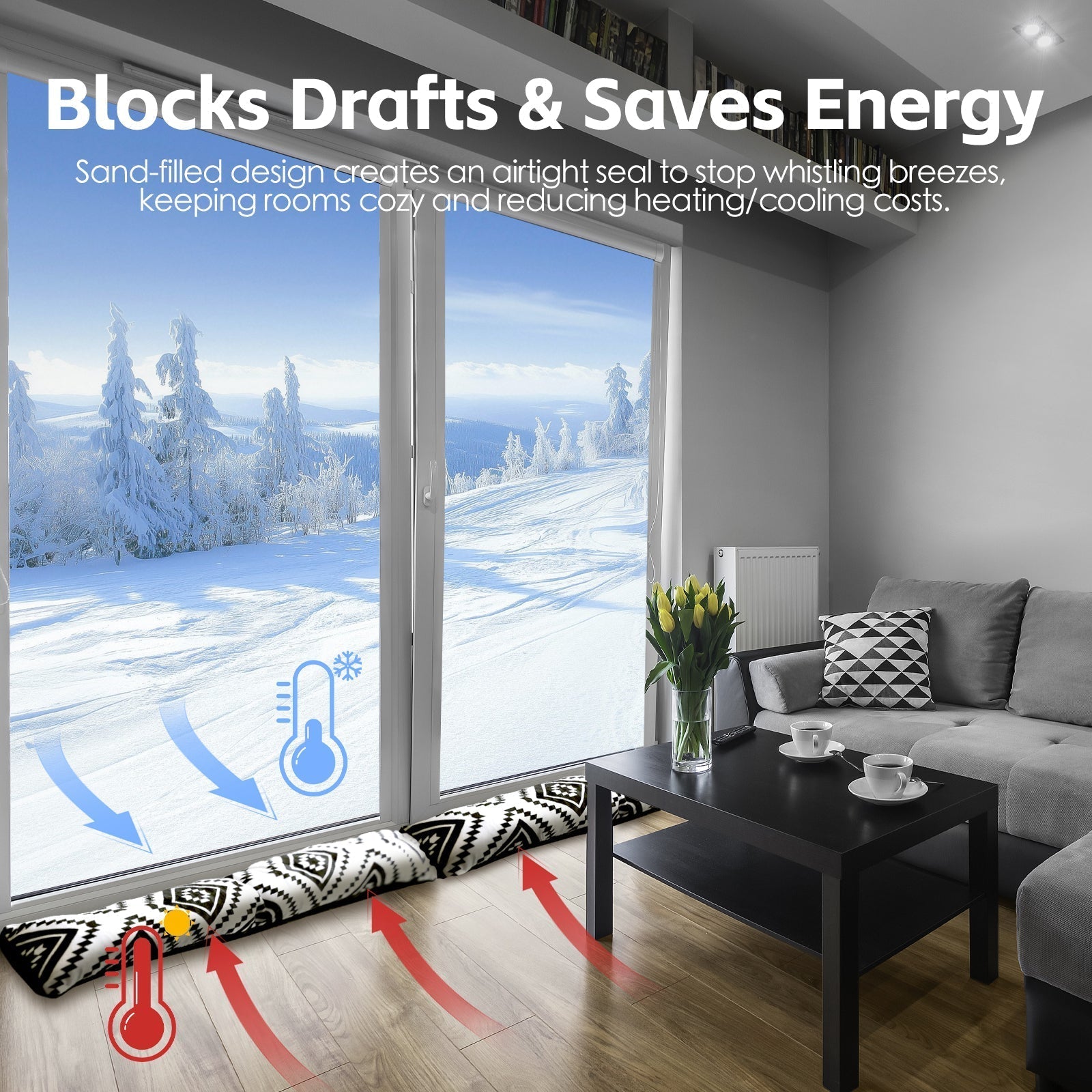 2 Pcs Door Window Draught Stopper - 04