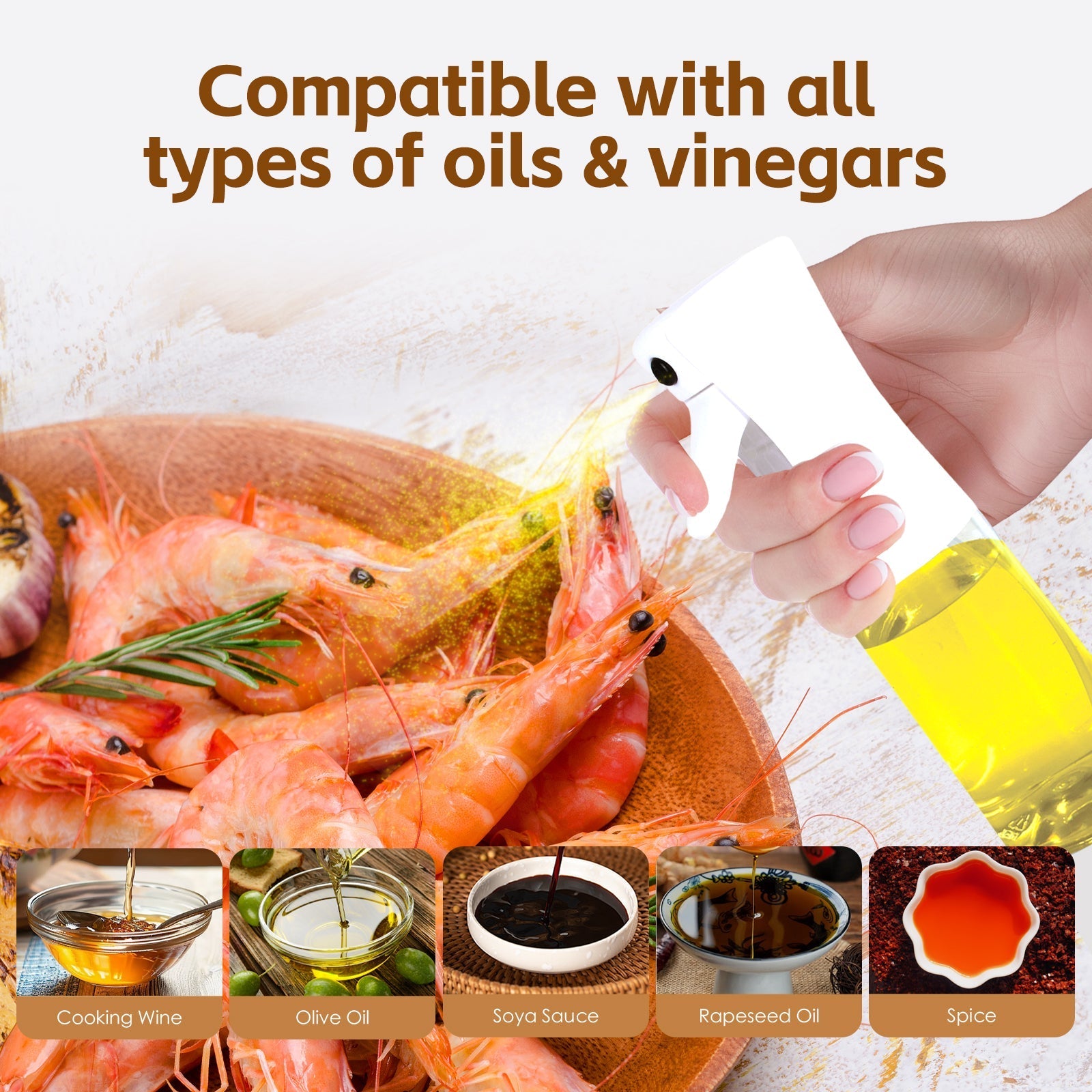 2 Pcs 200Ml Refillable Oil Spray Bottles - 02