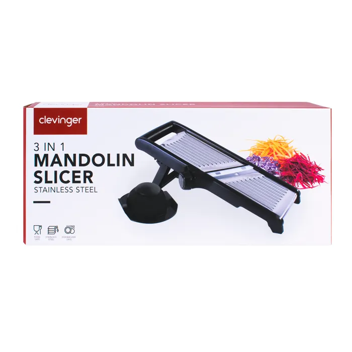 3 In 1 Mandolin Slicer Stainless Steel Blade Bowl Fit - 05