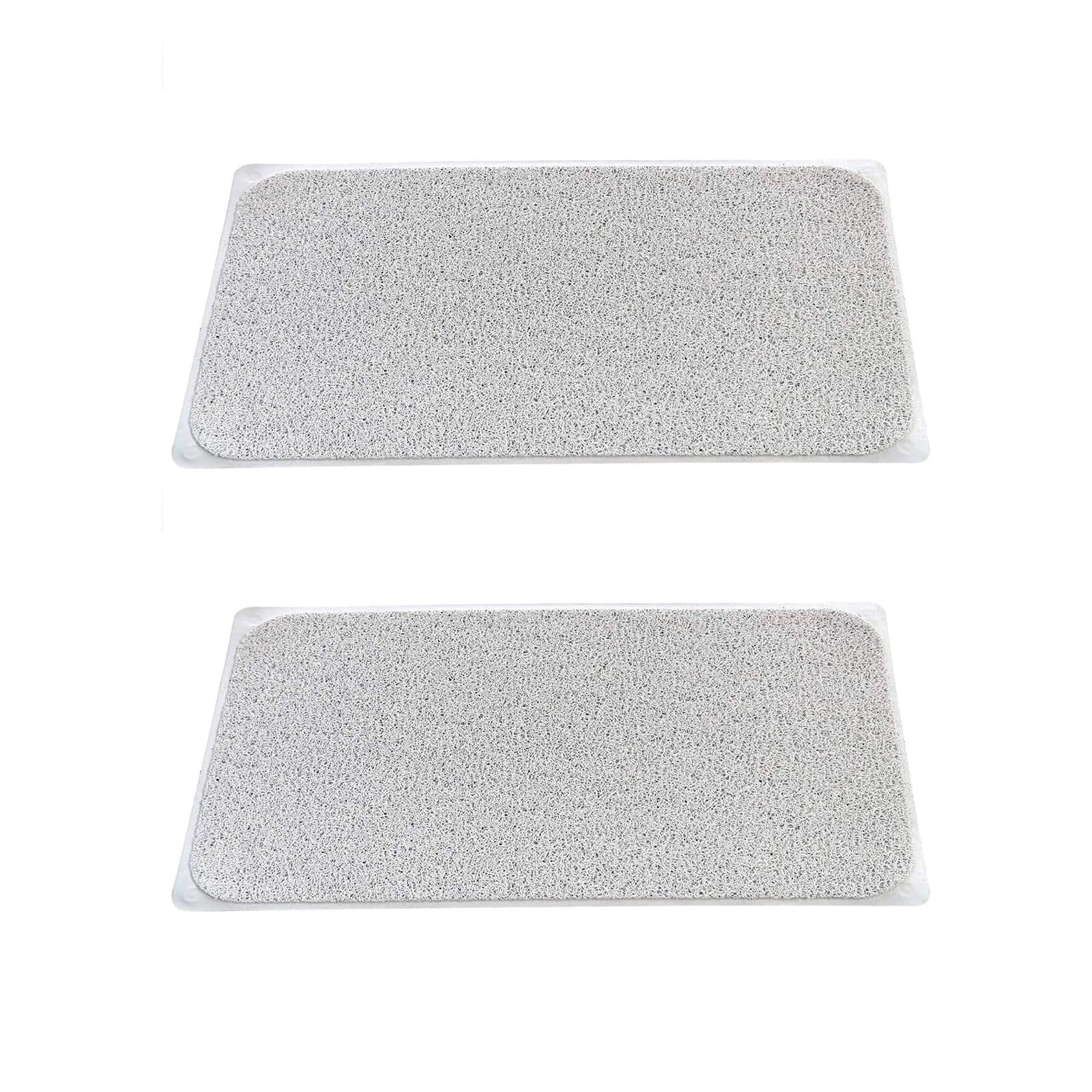 2 Pcs Premium Non Slip Loofah Shower Mat Bathroom Safe 75 X 44 Cm - 01