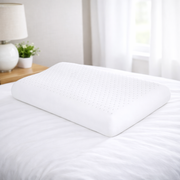 2x Natural Latex Pillow Removable Design 2 - White