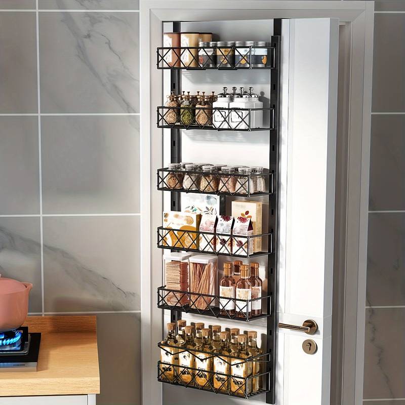 CARLA HOME 6 Tier Adjustable Baskets Over Door Pantry Organiser for Home Kitchen-1992735300773875713