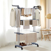 CARLA HOME Folding Clothes Drying Rack with Wheels and Adjustable Side Wings for Laundry Rack and Clothes Storage (Upgraded Model)-1992735299213594632