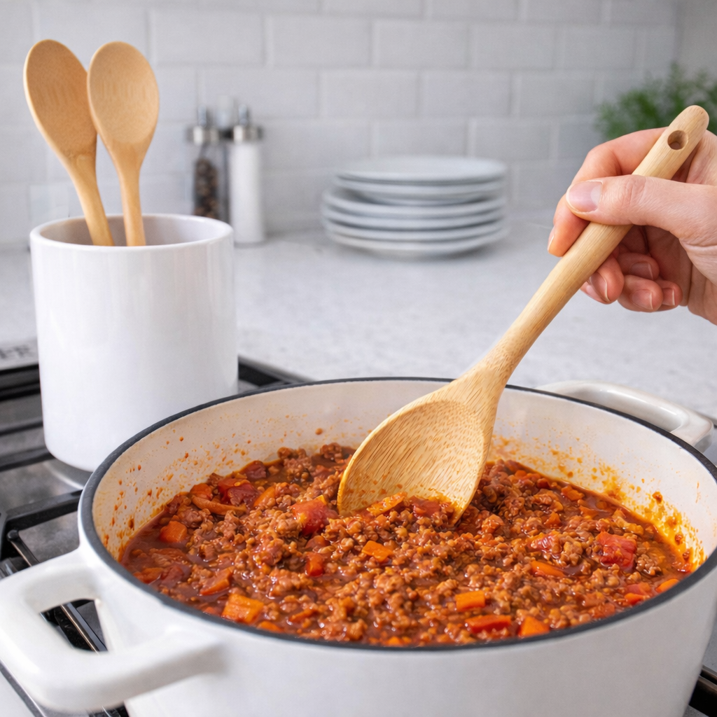 3 Pcs Bamboo Cooking Spoon Set