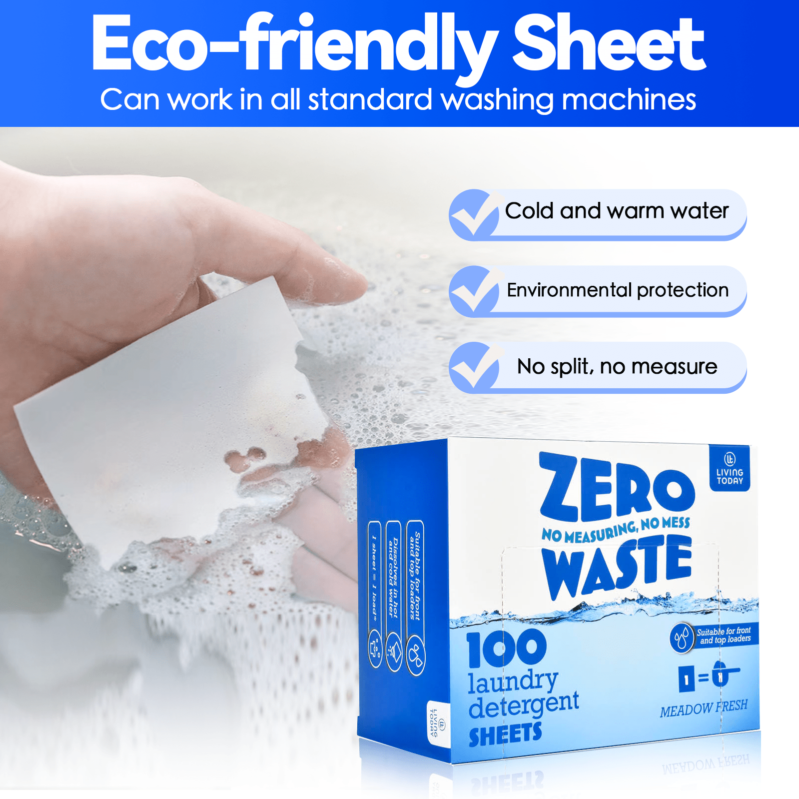 100 Pcs Eco Friendly Ultra Concentrated Laundry Detergent - 02