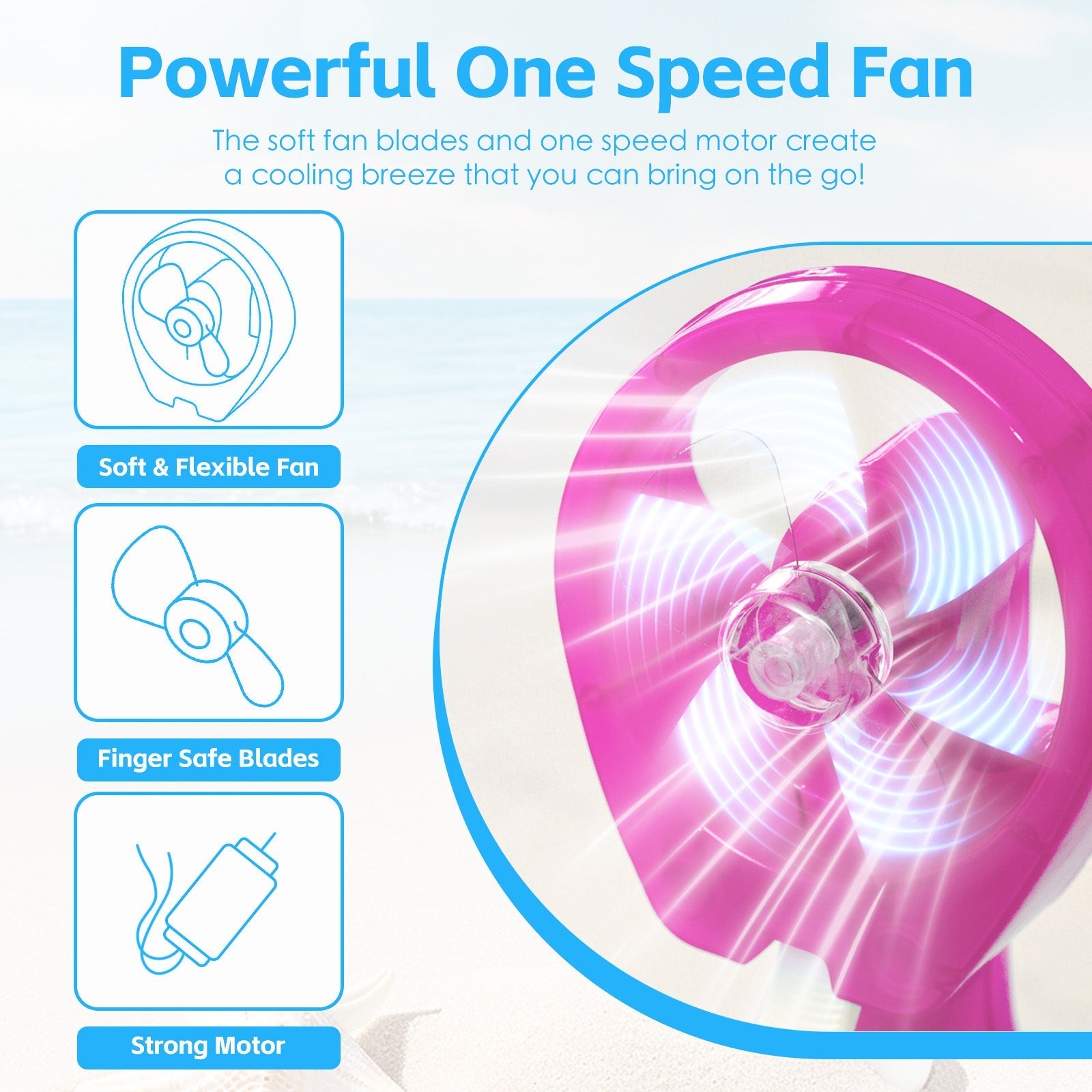 Lazy Dayz Water Spray Fan Pink - 08