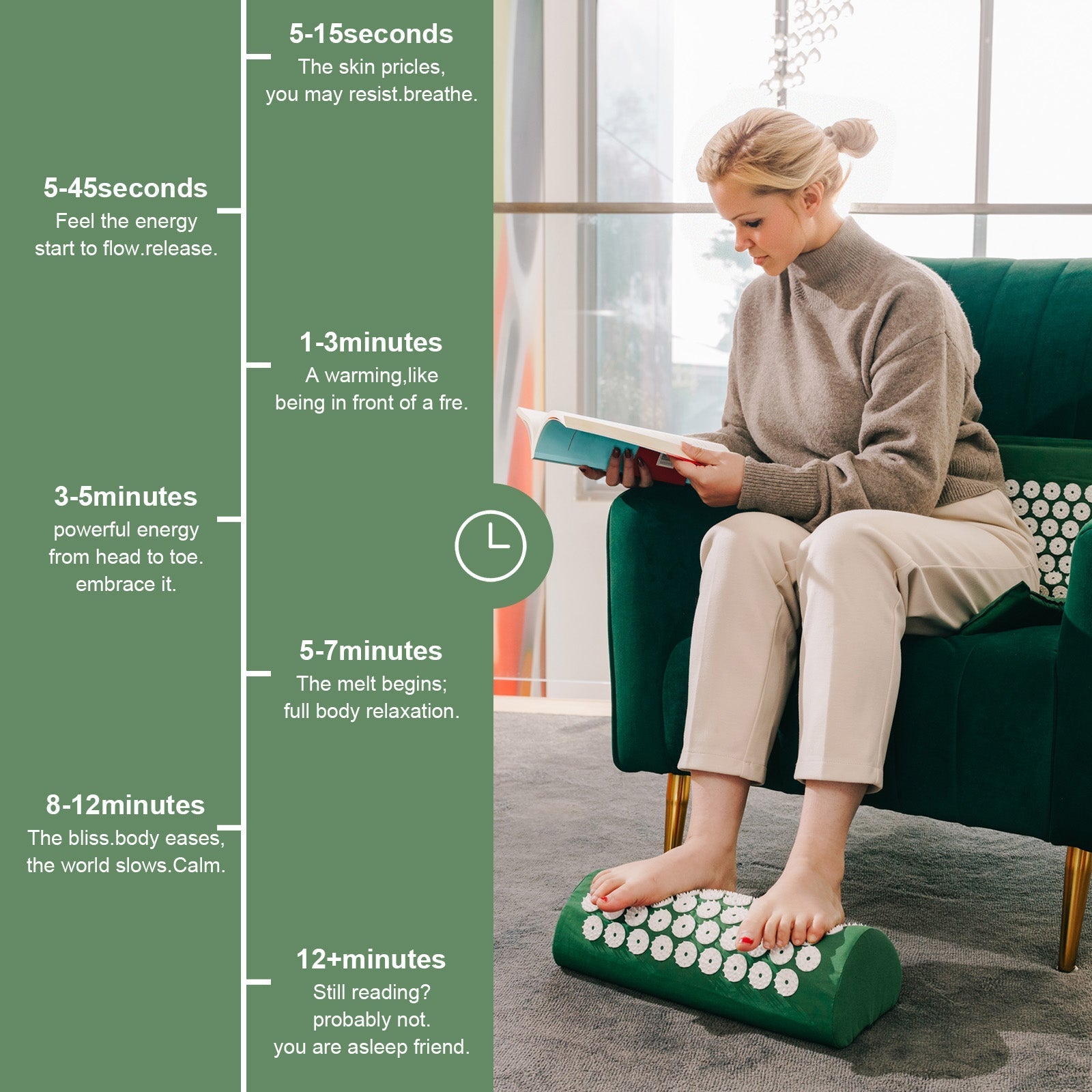 Acupressure Mat And Pillow Set With Bag - 04