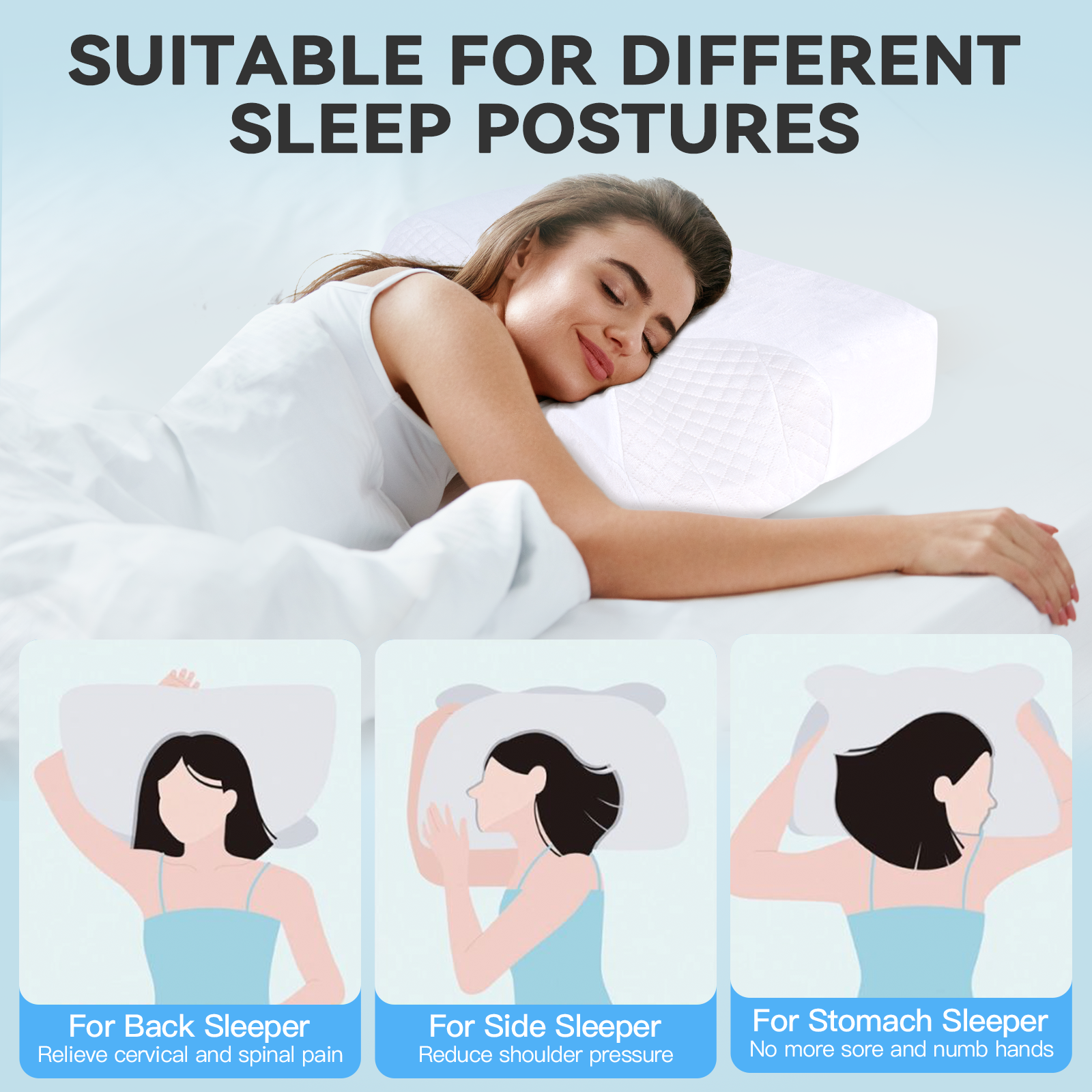 Cpap Contour Sleep Therapy Memory Foam Pillow - 05