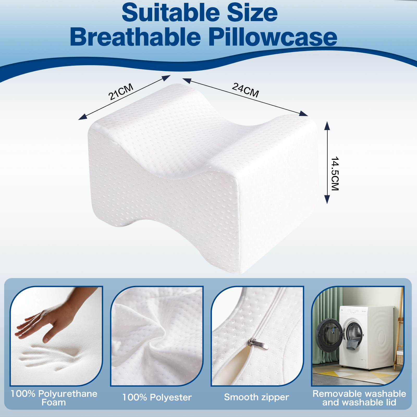Memory Foam Sciatica Relief Leg Pillow - 04