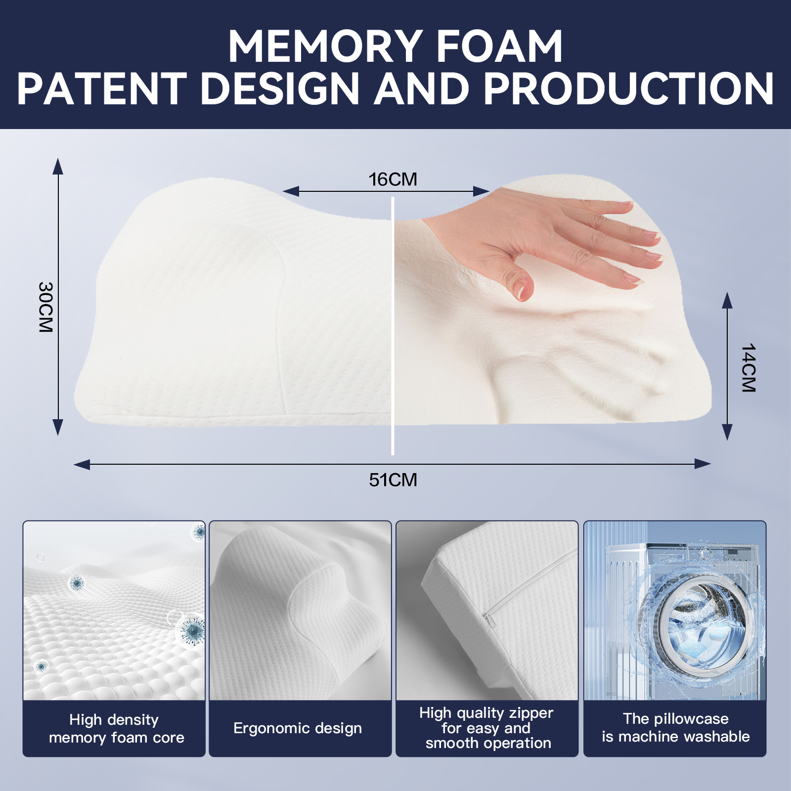 Memory Foam Beauty Sleep Pillow For Neck And Shoulder Pain - 12