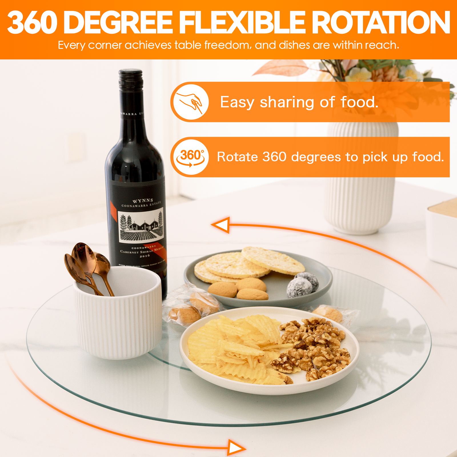 Tempered Glass Lazy Susan 35Cm - 11