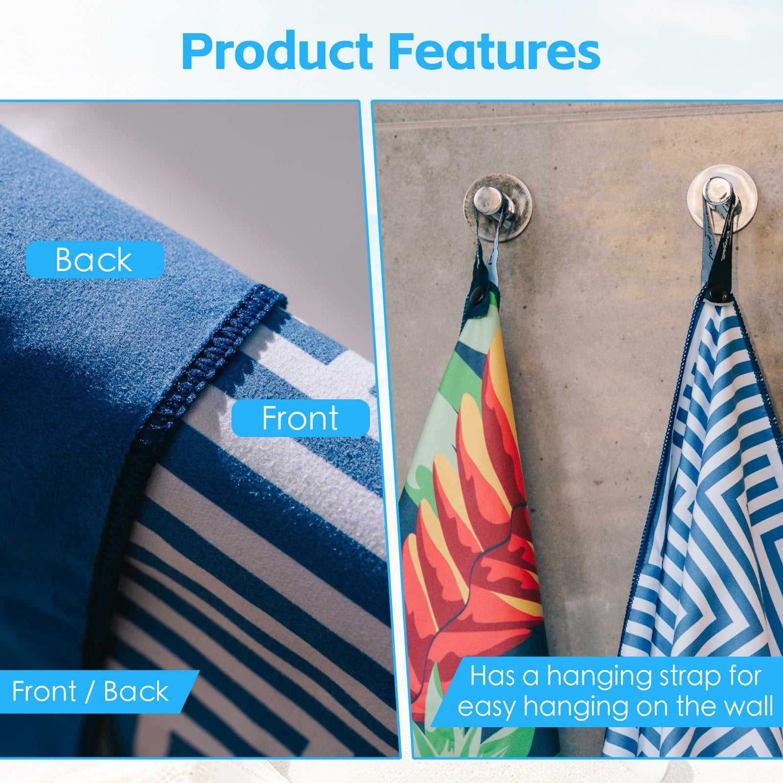 Lazy Dayz Quick Drying Sand Free Beach Towel Makena - 04
